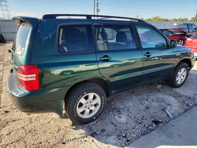 JTEHF21A210007744 - 2001 TOYOTA HIGHLANDER GREEN photo 3