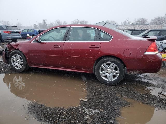 2G1WB5EK3B1157193 - 2011 CHEVROLET IMPALA LT MAROON photo 2