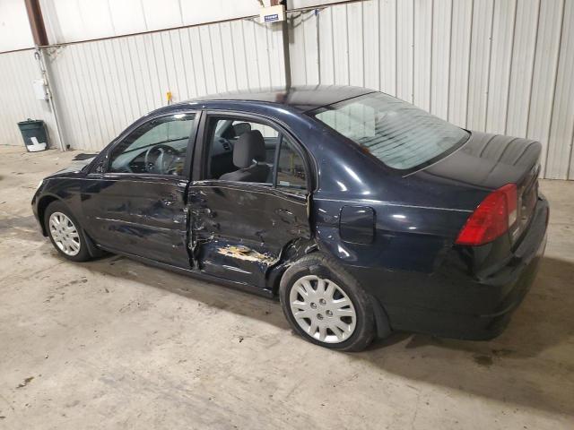 2HGES165X4H586623 - 2004 HONDA CIVIC LX BLUE photo 2