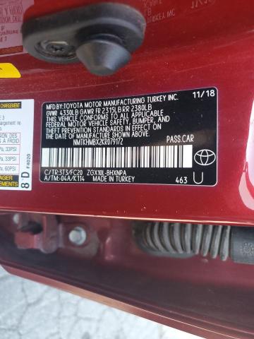 NMTKHMBX2KR079172 - 2019 TOYOTA C-HR XLE RED photo 13