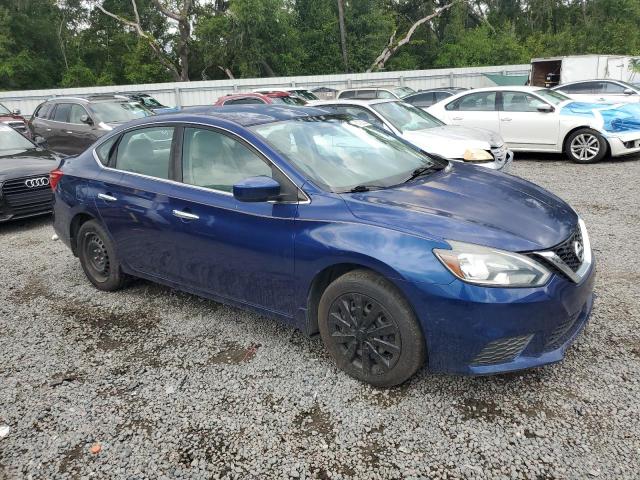 3N1AB7APXHY226733 - 2017 NISSAN SENTRA S BLUE photo 4