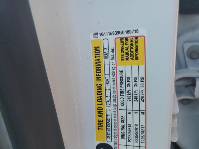 1G1115S39GU160718 - 2016 CHEVROLET IMPALA LT თეთრი ფოტო 12