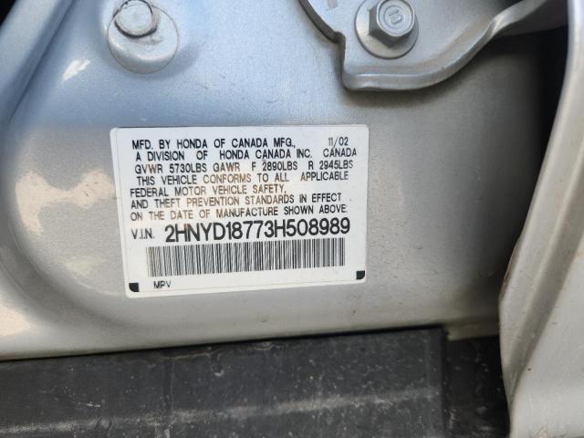 2HNYD18773H508989 - 2003 ACURA MDX TOURING SILVER photo 12