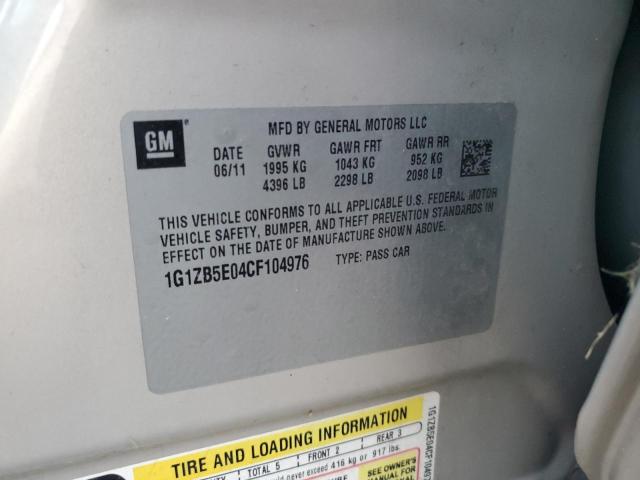 1G1ZB5E04CF104976 - 2012 CHEVROLET MALIBU LS Бежевый фото 12