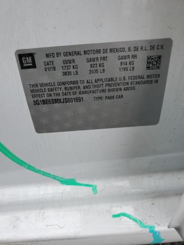 3G1BE6SMXJS601691 - 2018 CHEVROLET CRUZE LT Weiß Foto 12