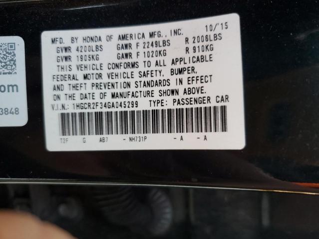 1HGCR2F34GA045299 - 2016 HONDA ACCORD LX 黑色 照片 13