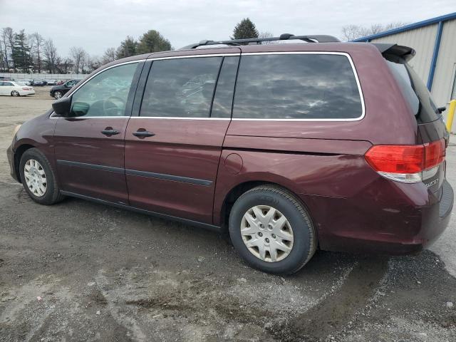 5FNRL382X9B045029 - 2009 HONDA ODYSSEY LX BURGUNDY photo 2