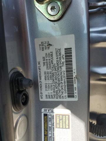 5J6RW2H84HL001412 - 2017 HONDA CR-V EXL SILVER photo 13