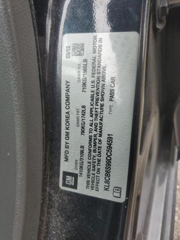 KL8CB6S99DC594591 - 2013 CHEVROLET SPARK LS BLACK photo 12