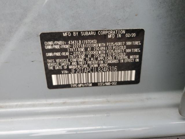 JF2GTAPC1L8246316 - 2020 SUBARU CROSSTREK PREMIUM BLUE photo 12