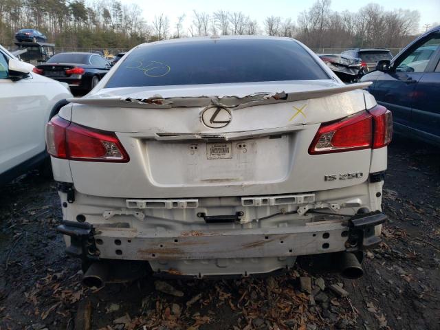 JTHBF5C20B5145464 - 2011 LEXUS IS 250 WHITE photo 6