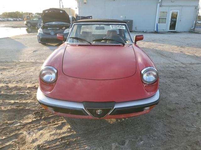 ZARBA5586K1066332 - 1989 ALFA ROMEO SPIDER VELOCE RED photo 5