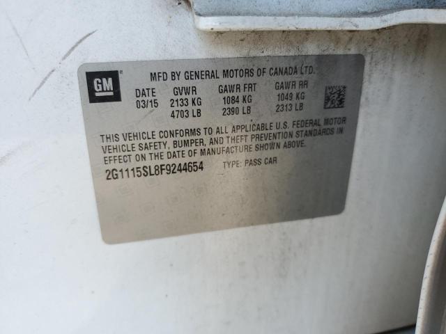 2G1115SL8F9244654 - 2015 CHEVROLET IMPALA LT GRAY photo 12