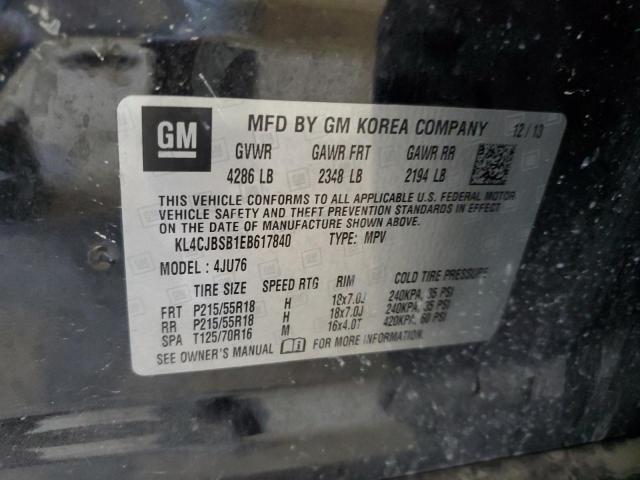 KL4CJBSB1EB617840 - 2014 BUICK ENCORE CONVENIENCE Schwarz Foto 13