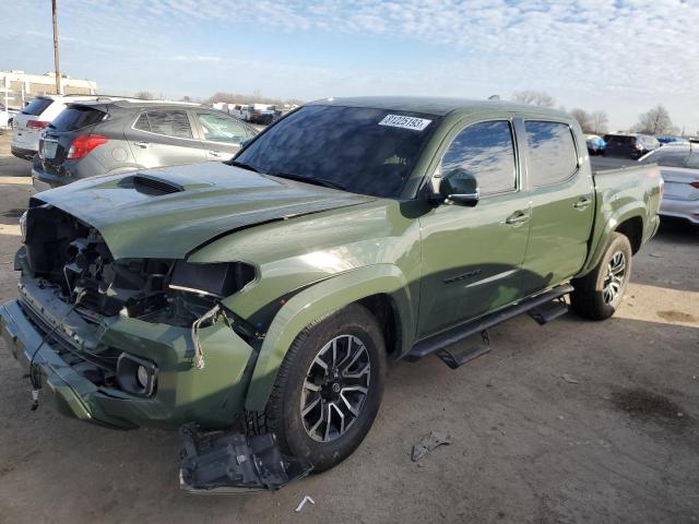 3TMCZ5AN0NM460239 - 2022 TOYOTA TACOMA DOUBLE CAB GREEN photo 1