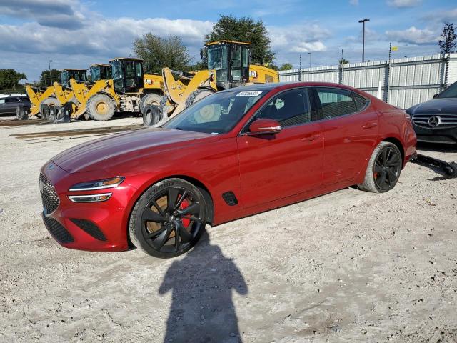 KMTG54TE9NU101036 - 2022 GENESIS G70 BASE RED photo 1