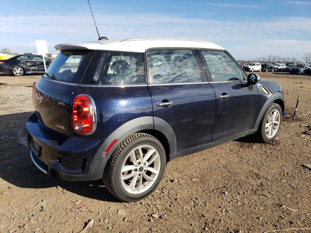 WMWZC3C59BWL79262 - 2011 MINI COOPER S COUNTRYMAN BLUE photo 3