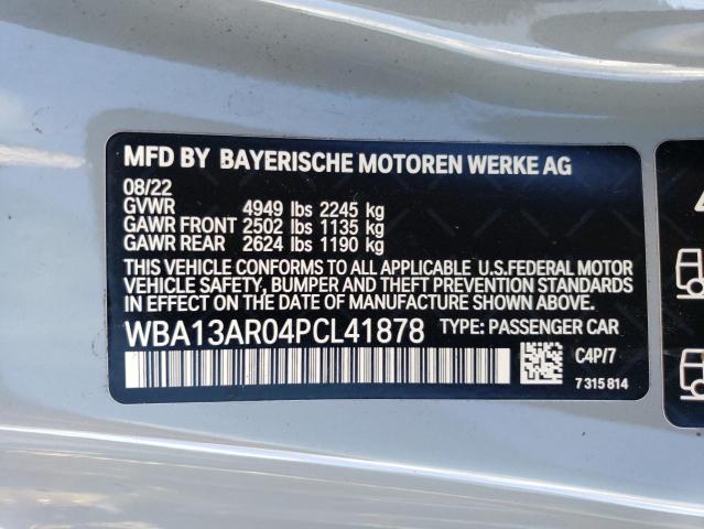 WBA13AR04PCL41878 - 2023 BMW M440XI GRAY photo 12