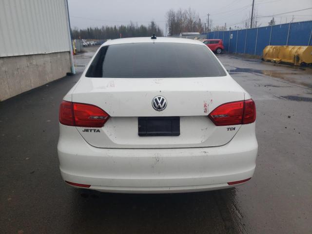 3VWLL7AJ9DM388530 - 2013 VOLKSWAGEN JETTA TDI WHITE photo 6