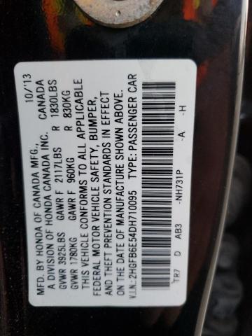 2HGFB6E54DH710095 - 2013 HONDA CIVIC SI 黑色 照片 12