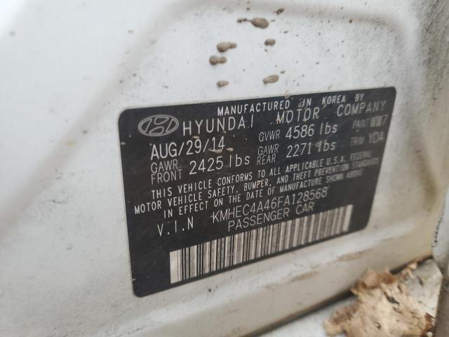 KMHEC4A46FA128568 - 2015 HYUNDAI SONATA HYBRID WHITE photo 13