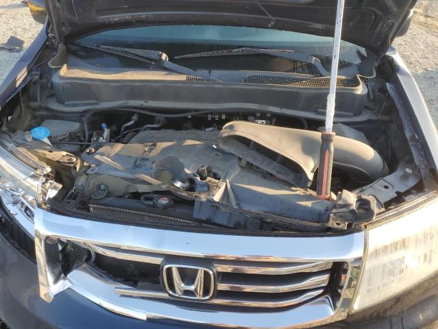 5FNYF3H59CB039727 - 2012 HONDA PILOT EXL BLUE photo 12