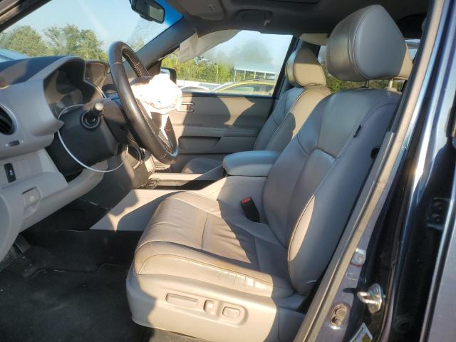 5FNYF3H59CB039727 - 2012 HONDA PILOT EXL BLUE photo 7