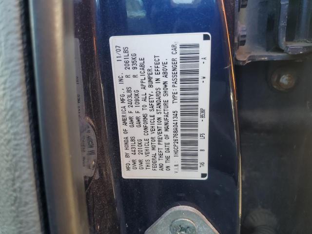 1HGCP26768A041345 - 2008 HONDA ACCORD EX BLUE photo 12