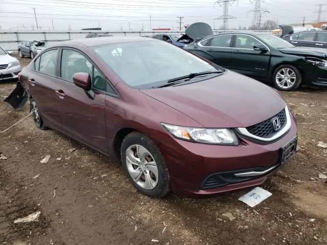 19XFB2F5XEE032939 - 2014 HONDA CIVIC LX BURGUNDY photo 4