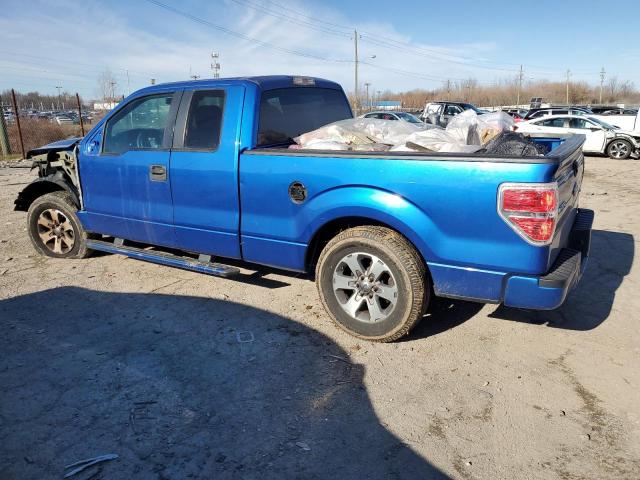 1FTEX1CM0BFC47539 - 2011 FORD F150 SUPER CAB BLUE photo 2