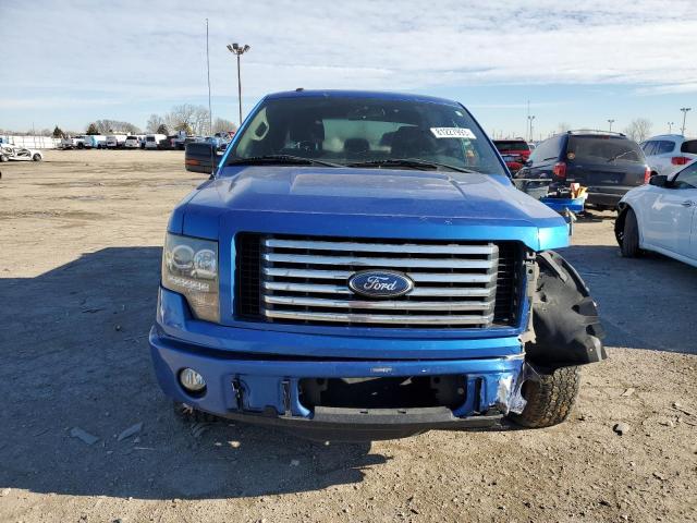 1FTEX1CM0BFC47539 - 2011 FORD F150 SUPER CAB BLUE photo 5