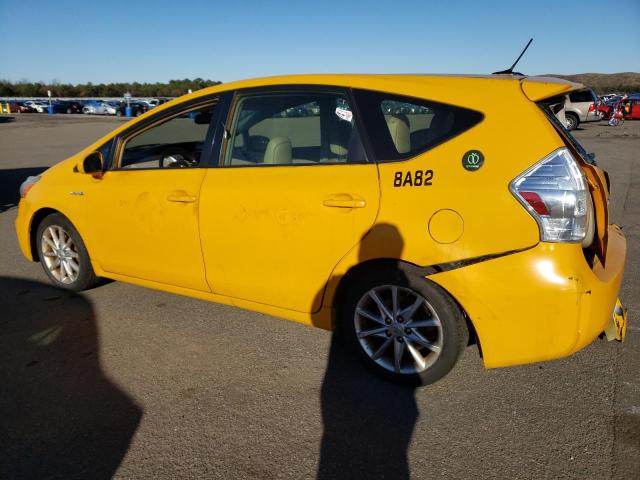 JTDZN3EU5E3312195 - 2014 TOYOTA PRIUS V YELLOW photo 2