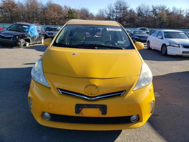 JTDZN3EU5E3312195 - 2014 TOYOTA PRIUS V YELLOW photo 5