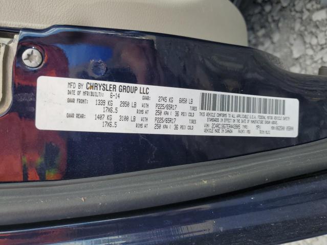 2C4RC1BG7ER443905 - 2014 CHRYSLER TOWN & COU TOURING Niebieski zdjęcie 13