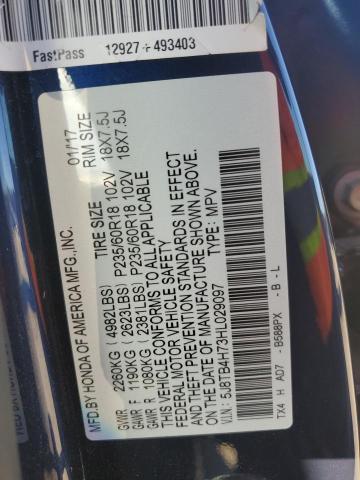 5J8TB4H73HL029097 - 2017 ACURA RDX ADVANCE BLUE photo 14