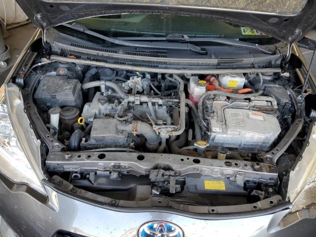 JTDKDTB37C1520510 - 2012 TOYOTA PRIUS C GRAY photo 12