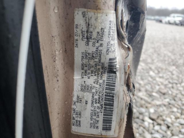 4TAWN72N5XZ560398 - 1999 TOYOTA TACOMA XTRACAB TAN photo 13
