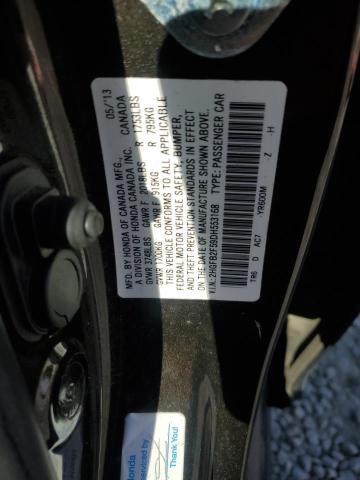 2HGFB2F59DH553168 - 2013 HONDA CIVIC LX ყავისფერი ფოტო 12