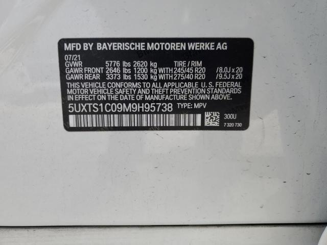 5UXTS1C09M9H95738 - 2021 BMW X3 XDRIVE30E Blanco foto 14
