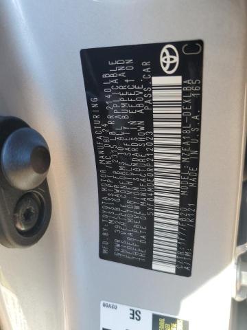 5YFB4MDE0RP212023 - 2024 TOYOTA COROLLA LE Արծաթագույն լուսանկար 12