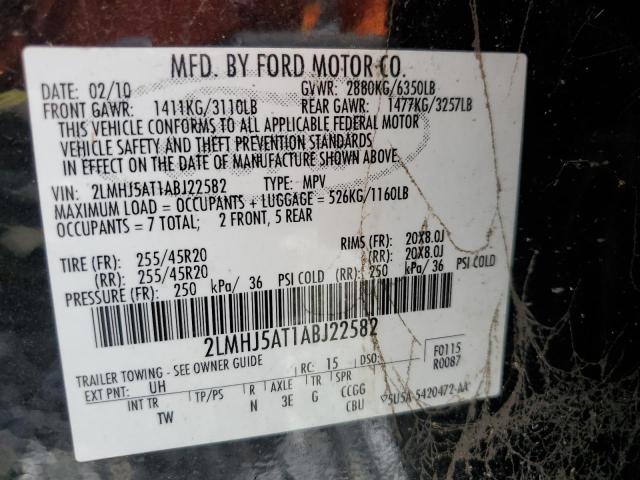 2LMHJ5AT1ABJ22582 - 2010 LINCOLN MKT 黑色 照片 13