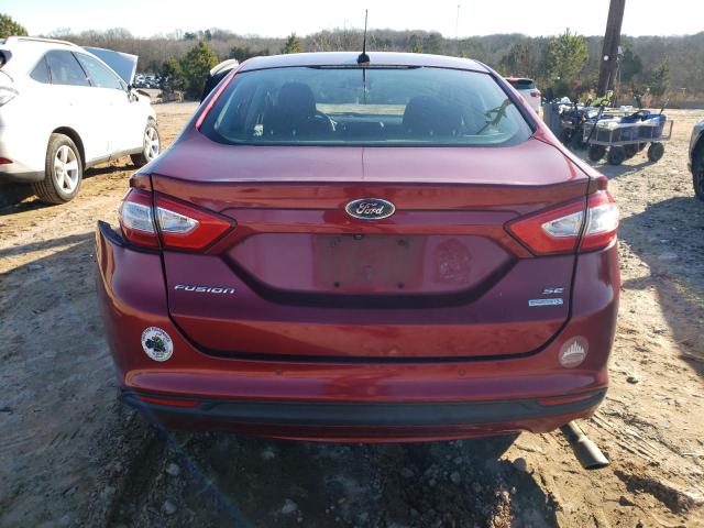 3FA6P0HR4DR271230 - 2013 FORD FUSION SE RED photo 6