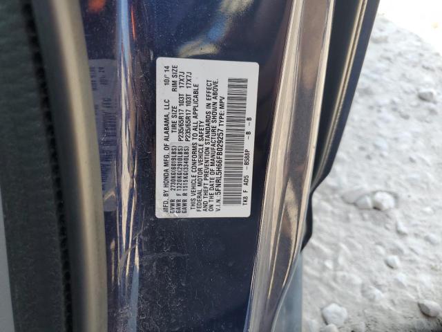 5FNRL5H66FB029257 - 2015 HONDA ODYSSEY EXL BLUE photo 13