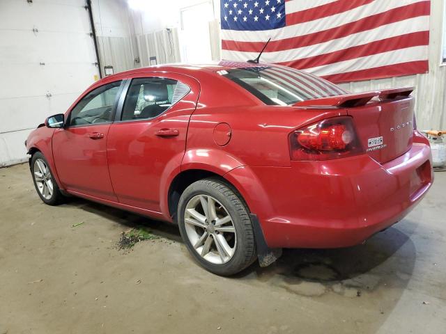 1C3CDZCG3DN677717 - 2013 DODGE AVENGER SXT RED photo 2