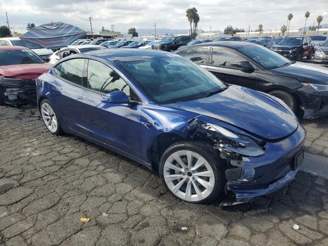 5YJ3E1EA0NF372646 - 2022 TESLA MODEL 3 BLUE photo 4