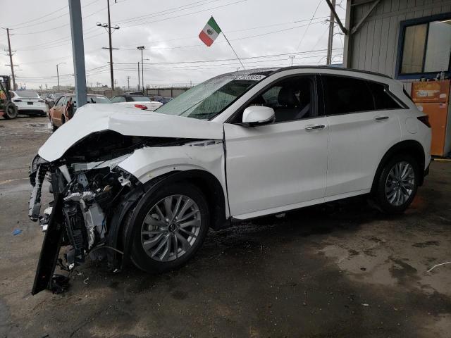 3PCAJ5BA7PF122323 - 2023 INFINITI QX50 LUXE WHITE photo 1