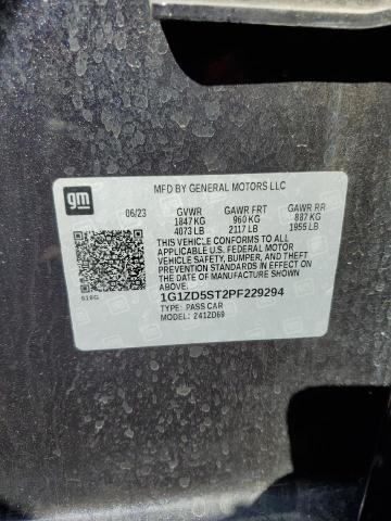 1G1ZD5ST2PF229294 - 2023 CHEVROLET MALIBU LT ნაცრისფერი ფოტო 13