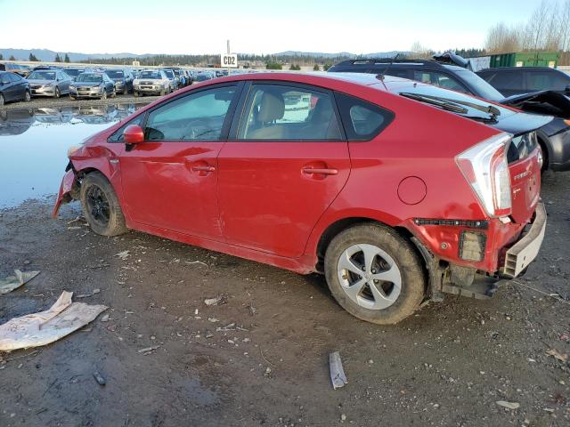 JTDKN3DU2D0351796 - 2013 TOYOTA PRIUS RED photo 2