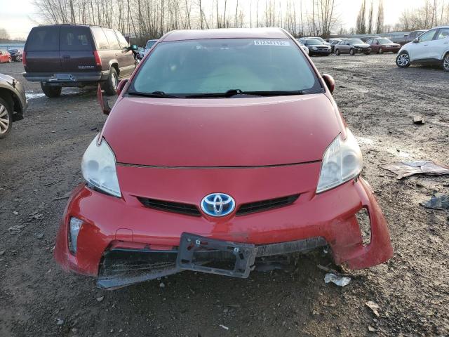 JTDKN3DU2D0351796 - 2013 TOYOTA PRIUS RED photo 5