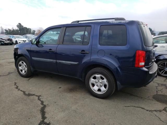 5FNYF4H26EB015044 - 2014 HONDA PILOT LX BLUE photo 2